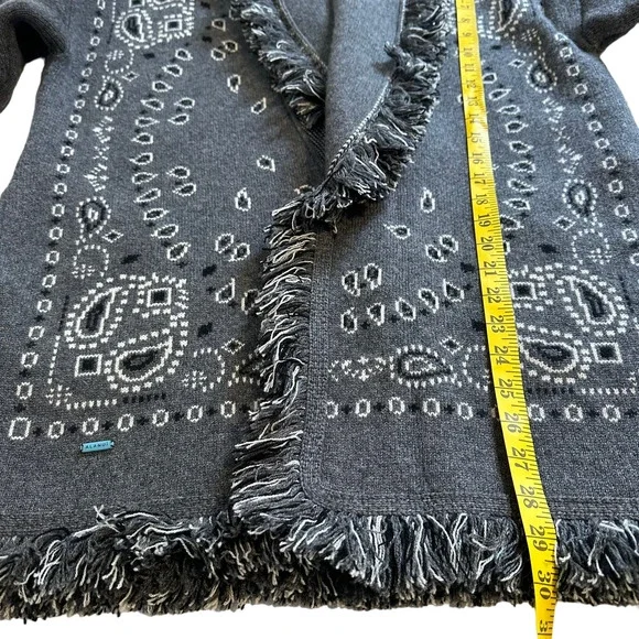 Alanui Bandana Jacquard Icon Cardigan Dark Grey M/L - Picture 10 of 10